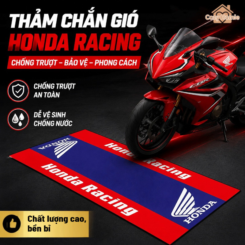 thảm chống trượt xe máy đa năng dễ giặt dễ lắp phù hợp honda yamaha kawasaki bảo vệ trang trí xe
