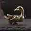 HFTOY Vintage Howling Du Trang Trí Đồng Chắc Chắn Tượng Phong Thủy Bộ Sưu Tập Tượng Để Bàn Trà Thú Cưng Trang Trí Nhà ~