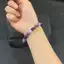 Vòng tay đính cườm mã não sọc tím & tím - Hạt 8 mm Handmade Unisex Phong cách sang trọng - Làm dịu cảm xúc giảm căng thẳng