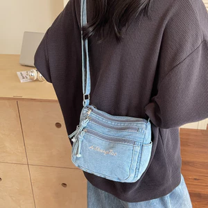Túi Đeo Vai Denim Túi Nữ Đa Năng Thường Ngày Thay Đổi Tất Cả Trận Đấu Túi Điện Thoại Di Động Túi Messenger Thời Trang Một @ -