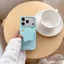 Ốp Lưng Cứng Siêu Mỏng Cho iPhone 11 11Pro 11ProMax 12 12Pro 12ProMax 13 13Pro 13ProMax 14 14ProMax 15 16E Plus air 17 17Pro 17ProMax Ốp Nam Châm Họa Tiết Xanh Mờ