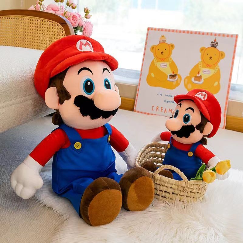 [Gối búp bê] Super Mario Brothers Mario Doll Đồ chơi sang trọng Búp bê Louis Phong cách cổ điển Quà tặng sinh nhật cho bé trai 260604