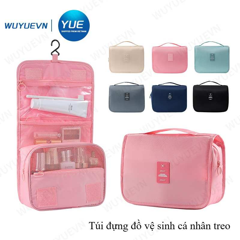 Túi Đựng Mỹ Phẩm/ Túi Vệ Sinh Du Lịch Đa Năng, Có Móc Treo, Chất Liệu Chống Nước Dày, Thiết Kế Nhiều Ngăn Tiện Lợi