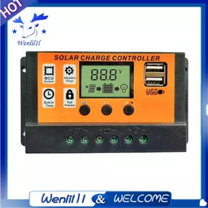 Bộ điều khiển sạc năng lượng mặt trời 100A với cổng LCD & USB có thể điều chỉnh cho hệ thống 12V / 24V