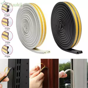 YUUKII 5 / 10m Cửa Sổ Tự Dính Dải Thời Tiết Cao Su Chống Ồn Cách Nhiệt Dự Thảo Loại Bỏ