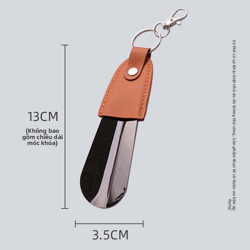 Móc Khóa Bằng Thép Không Gỉ Shoehorn Ren Bao Da Shoehorn Xe Chìa Khóa Mặt Dây Chuyền Dễ Dàng Mang Theo Giày Nâng RQFW