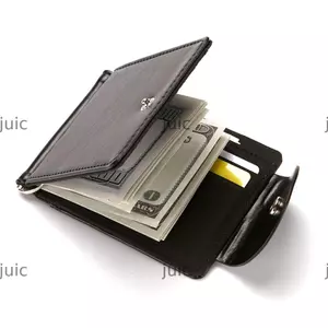 Ví da ngắn JUIC Ví da PU cổ điển Ví mỏng đựng thẻ ID
