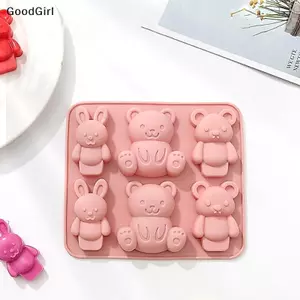 Khuôn Silicon Gấu Hoạt Hình Dễ Thương Động Vật Bánh Sô Cô La Khuôn Nướng Bánh Nhà Bếp Dụng Cụ Nướng Bánh Dụng Cụ Thực Phẩm Trẻ Em VN