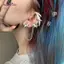 AqToCna Vintage Punk Phi Tiêu Hình Dây Xích sel Kẹp Bông Tai Nữ Xương Tai Kẹp Halloween Nhảy Múa Sáng Tạo Thời Trang Tai Trang Sức AqToCna