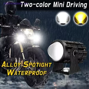 8V-80V 2 Chiếc Đèn Lái Xe Mini Điểm Đèn Pha Trắng + Vàng Chống Thấm Nước Đèn Đa Năng MỚI