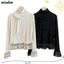 Áo NICOLOO Chấm Bi, Áo Sơ Mi Nữ Chấm Bi, Cổ Cao Thanh Lịch Ôm Vừa Vặn Ren Ruffle Top Trang Phục Công Sở