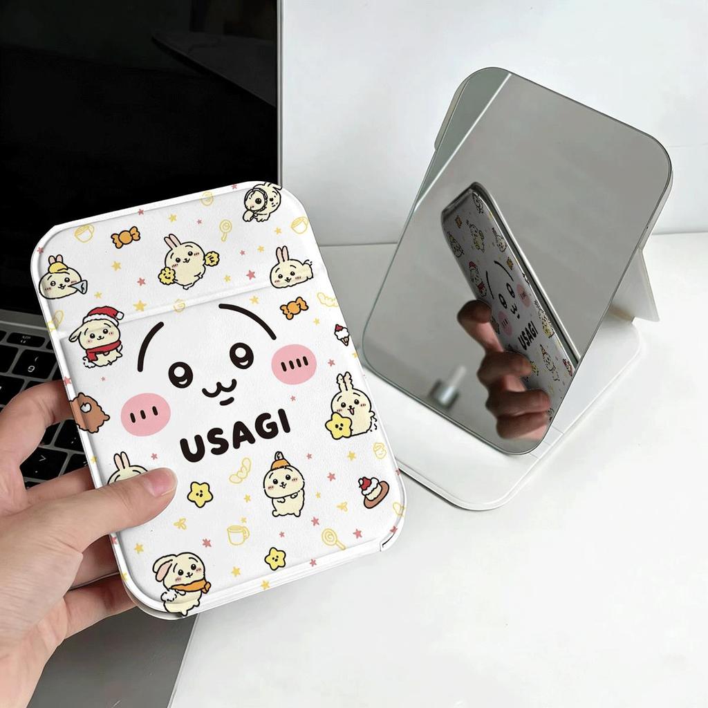 Gương gấp makeup họa tiết mặt thỏ USAGI chibi nhiều chi tiết họa tiết phụ