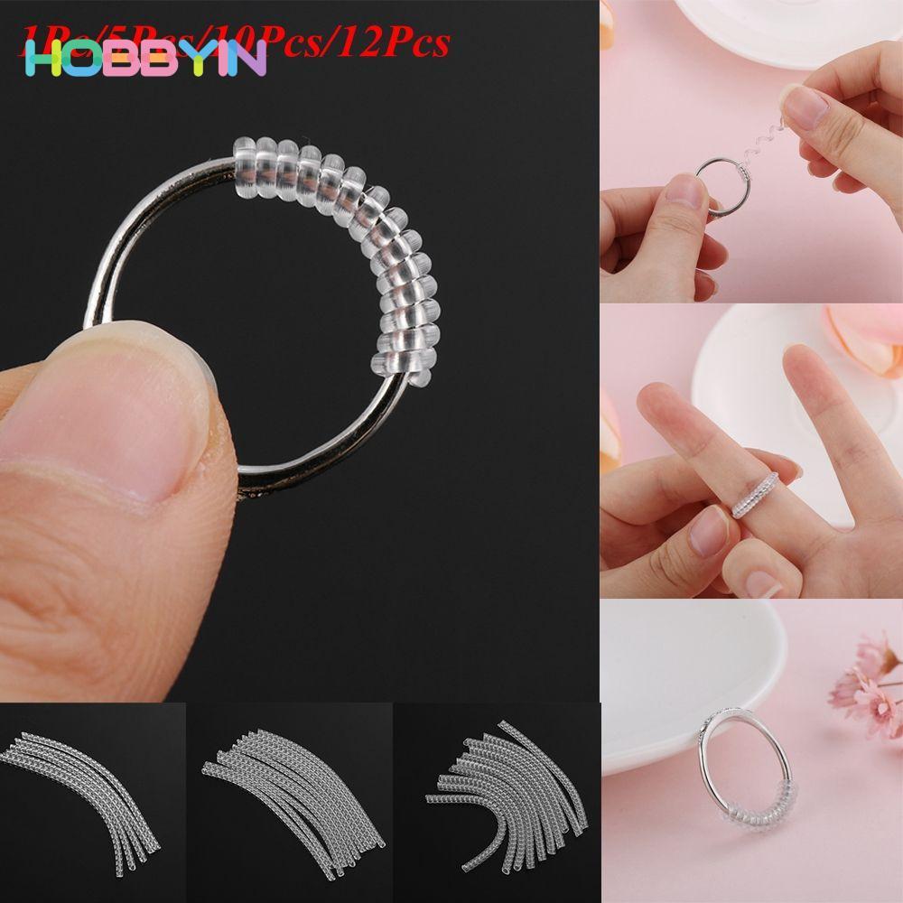 HOBBYIN Bộ điều chỉnh kích thước vòng 1/5/10/12 cái, trong suốt, giảm độ rộng, tiện dụng