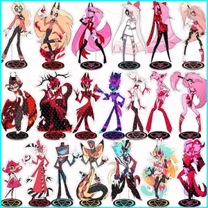 HT2 Hazbin Khách sạn Alastor Chất liệu Acrylic Đứng Tấm Giá Đỡ Đăng Ký Anime Hình Đồ Chơi Mô Hình TH2