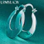 URMYLADY Bạc 925 Trơn Trơn Bông Tai Tròn Cho Nữ Tiệc Cưới Thời Trang Quyến Rũ Trang Sức