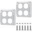 POP 2 Chiếc 4X4Inch Vuông Hộp Điện Tấm Bảo Vệ Ổ Cắm Đôi
