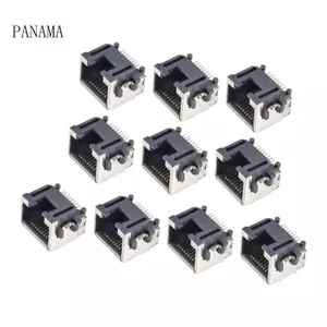 NAMA 10 Chiếc RJ45 Nữ Jack Cắm Có Tấm Vàng Liên Hệ Và AntiEMI Cho Bộ Định Tuyến Chuyển Đổi Ứng Dụng Công Nghiệp