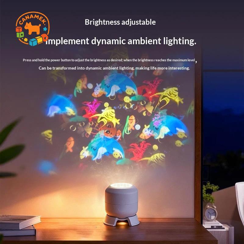 CANAMEK Đèn LED xoay 360 độ Đèn chiếu đại dương chạy bằng USB Đèn Ambiance ban đêm năng động cho bữa tiệc và phòng ngủ CSF