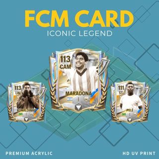 FC Móc chìa khóa di động máy chơi bóng đá Acrylic cao cấp fcm 26 HD chống nước in UV 6 cm