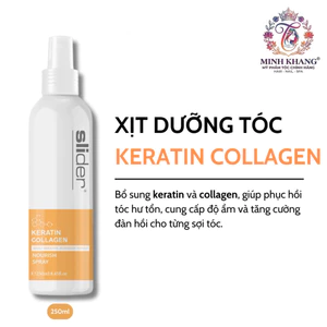 Xịt Dưỡng Tóc Phục Hồi Lưu Hương Chứa Keratin & Collagen Slider Nourish Spray 250ml [ MK ]