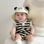 SAMO Bộ đồ liền thân cho bé mùa hè, Bộ đồ liền thân không tay bằng vải Cotton, Bộ đồ liền thân sọc họa tiết thông gió Thiết kế màu trơn Quần áo sơ sinh