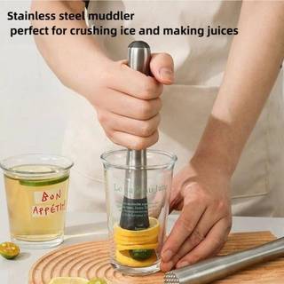 [Ktp] Thép Không Gỉ Ice Hammer Cocktail Muddler Trái Cây Máy Nghiền Barware Mixer