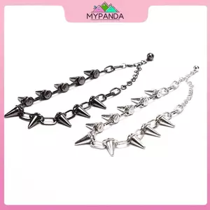 MYPANDA Mới Spike Rivet Punk Cổ Nelace Goth Ro Biker Liên Kết Chuỗi Choker Trang Sức.