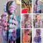 THEGIRL8B Lantern Bubble Twist Braid, Tóc thắt nút đèn lồng dài nhiều màu sắc, Dây buộc tóc Dreadlock tự nhiên Nhanh chóng Quấn tóc Gradient Sử dụng hàng ngày