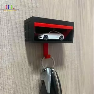 Giá đỡ chìa khóa nhà để xe ô tô HL có cửa mở Vui vẻ Nhà để xe Móc khóa treo tường Giá đỡ chìa khóa ô tô Lắp đặt dễ dàng Trang trí tường LMWU