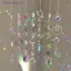 Treo Pha Lê Mặt Dây Chuyền Vườn Suncatcher Chuông Gió Cầu Vồng Lăng Kính Pha Lê Dây Chuyền Trang Trí Cửa Sổ MỚI