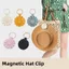 Kẹp mũ từ tính GUSTAVA, Khóa nam châm Phụ kiện đa năng Kẹp mũ chống nắng, Mặt dây chuyền túi du lịch hoa màu vàng bằng da PU cho hành trình
