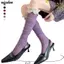 NICOLOO 1 Đôi Tất Cao Đến Đầu Gối, Ren Viền Tất Dài Rỗng, Thời Trang Chống Mùi Phong Cách Nhật Bản Giữ Ấm Tất Bắp Chân Cô Gái