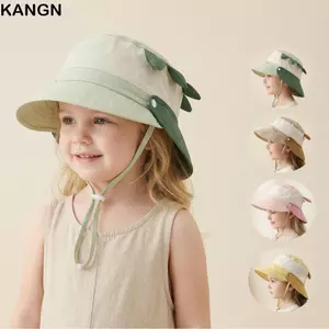 Mũ xô KANGN, Mũ chống nắng thoáng khí chống tia cực tím cho bé, Vành rộng Phim hoạt hình có thể điều chỉnh Dây đeo cằm Mũ đi biển cho bé trai 1-6 tuổi Bé gái