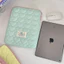 Túi đựng laptop chống sốc màu pastel xinh xắn, họa tiết nơ đơn giản, chất liệu lông mềm, phù hợp iPad máy tính bảng