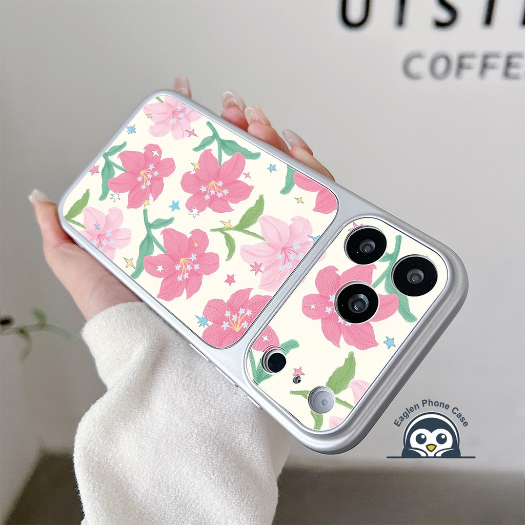 Ốp Da PU Lily Màu Hồng Dễ Thương Cho Honor 600 500 400 300 Ultra 200 100 90 Smart 80 GT SE 70 60 Magic 8 7 6 Pro 5 4 Lite 5G 4G Vỏ Điện Thoại Sang Trọng Vintage Hoa Lãng Mạn Vỏ Mềm