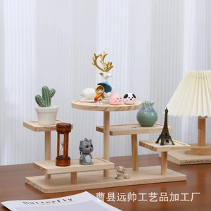 Chân Đế Hoa Nhiều Lớp Thang Kệ Gỗ Chắc Chắn Để Bàn Lưu Trữ Mỹ Phẩm Đồ Trang Trí Giá Sắp Xếp Hộp Bí Ẩn Vật Trang Trí Chân Đế