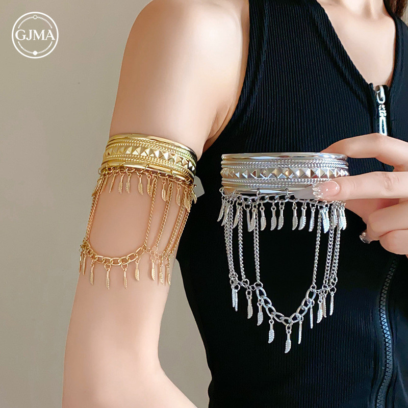 Vòng Đeo Bắp Tay Tua Rua Kim Loại Mùa Hè Boho Thiết Kế Sáng Tạo Phụ Kiện Nữ