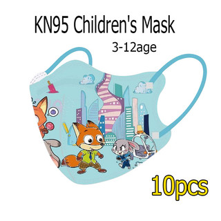 Mặt nạ trẻ em 3D chất lượng cao 4-12 tuổi Sanrio họa tiết hoạt hình dễ thương 4 lớp KN95 mặt nạ trẻ em thời trang Zootopia nhân vật phim bao bì độc lập