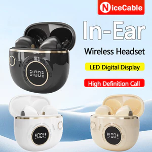 Tai nghe Bluetooth không dây trong tai Âm thanh vòm 3D Giảm tiếng ồn thông minh Tuổi thọ pin dài Màn hình LED Mức pin Tai nghe Bluetooth 5.4