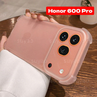 Dành Cho Honor 600Pro 600 Pro 2026 Matte Clear Phone Case Vỏ Mềm Honor600Pro Honor600 Lite Túi Khí Trong Suốt TPU Chống Sốc Bảo Vệ Mặt Sau Chống Rơi