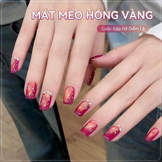 Miss Gooey Sơn móng tay dạng gel màu hồng vàng ánh mắt mèo mới - Xu hướng nổi bật năm 2026 giúp da trông sáng hơn đa năng và siêu bóng