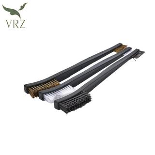 VRZ 3x Bộ bàn chải dây Mini bằng đồng thau Nylon không gỉ Lông dụng cụ làm sạch HOT