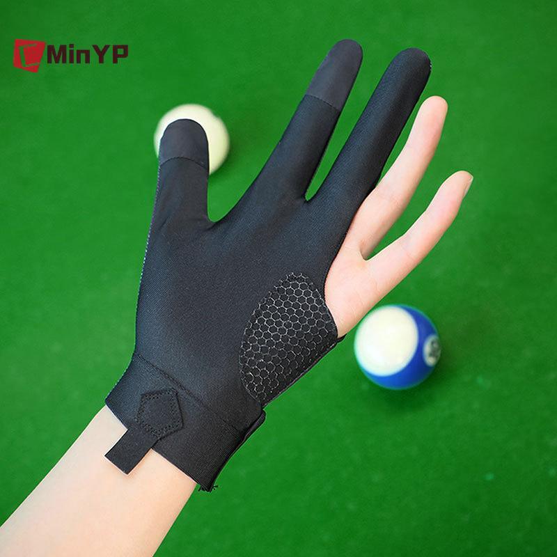 CMinYP 1 Găng Tay Bi-a Tay Trái Ba Ngón Tay Bi-a Găng Tay Chống Trơn Trượt Stiers Độ Đàn Hồi Bida Găng Tay Tập Luyện Vinh Quang