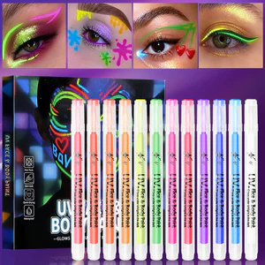 12 Màu Sắc uv Dạ Quang Thân Và Mặt Sơn Bút Dạ Quang Acrylic Bút Thanh Đảng Sáng Tạo Graffiti Bút