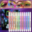 12 Màu Sắc uv Dạ Quang Thân Và Mặt Sơn Bút Dạ Quang Acrylic Bút Thanh Đảng Sáng Tạo Graffiti Bút