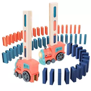Điện Dominoes Xe Nhỏ Tự Động Phát Hành Đĩa Chiếu Xe Trẻ Em Âm Thanh Ánh Sáng Đồ Chơi Thông Minh 26.5.22