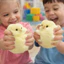 DELMER Squishy Pinching Đồ chơi, Thiết kế dễ thương Đồ chơi Squishy gà vàng, Trò chơi bật lên Silicone Kết cấu mực phục hồi chậm Hen Chicks Bóp đồ chơi Trò chơi giác quan