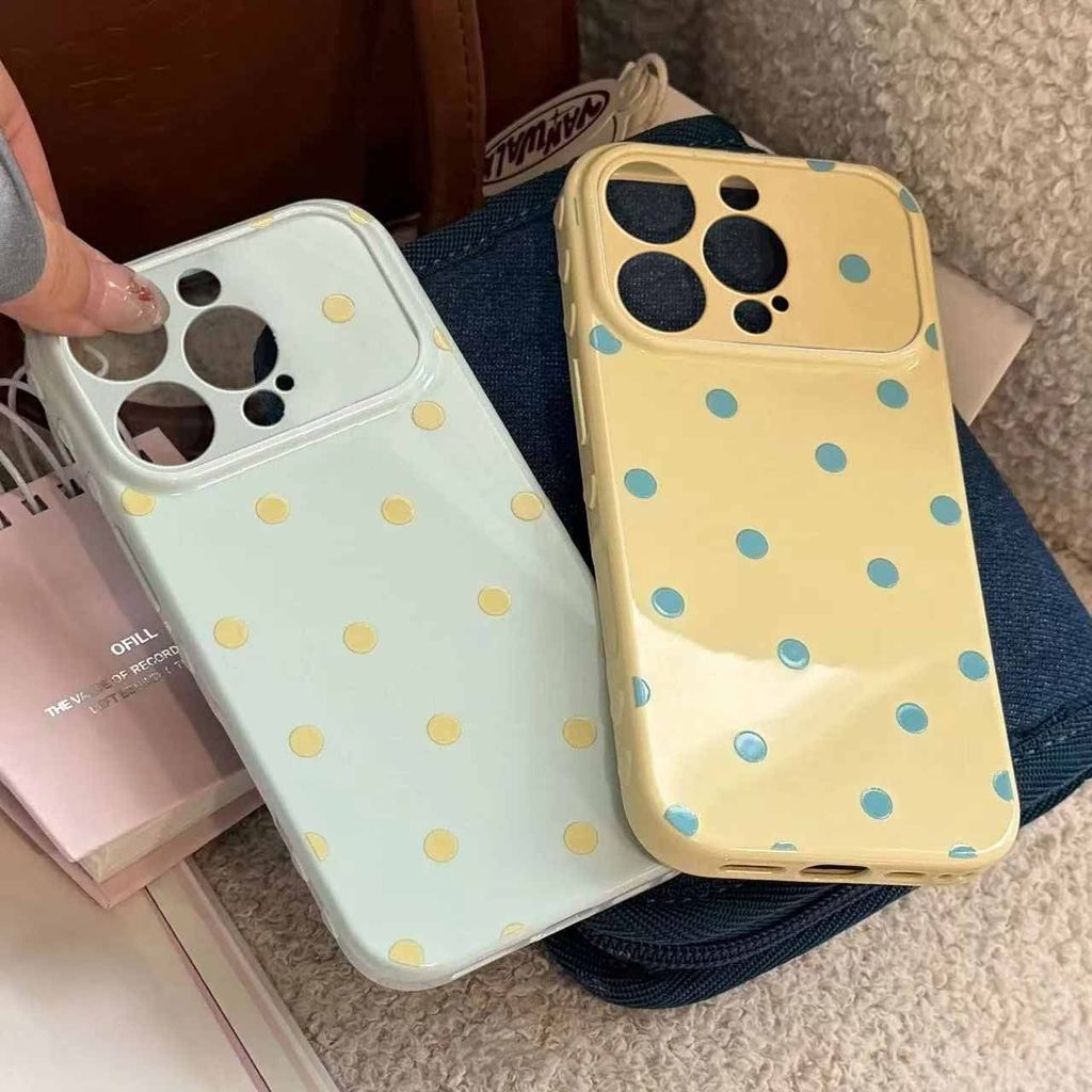 Ốp lưng chấm bi đa sắc năng động cho iPhone17 12 Pro Max/12 Pro/11/XR/XS Max
