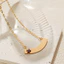 Vòng cổ mặt cười đính Zircon – Trang sức mặt dây chuyền thanh cong mạ vàng dành cho nữ