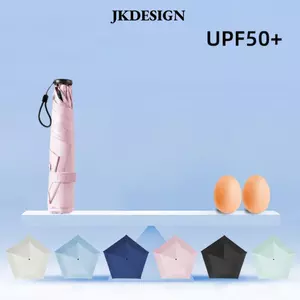Ô dù hai mục đích JKDESIGN, Ô chống nắng bằng tay khung 6 lỗ chống tia cực tím, Ô đựng bút chì chống nắng có thể gập lại siêu nhẹ